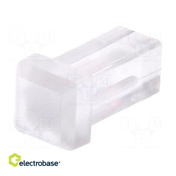 Fiber for LED | square | 3.2x3.2mm | Front: flat | straight