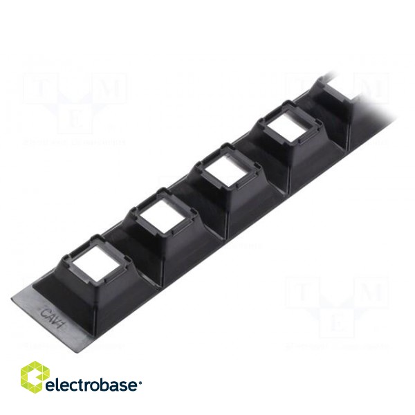 LED lens holder | rectangular | Colour: black | H: 20.2mm image 1