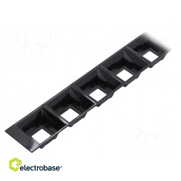 LED lens holder | rectangular | Colour: black | H: 20.2mm фото 2