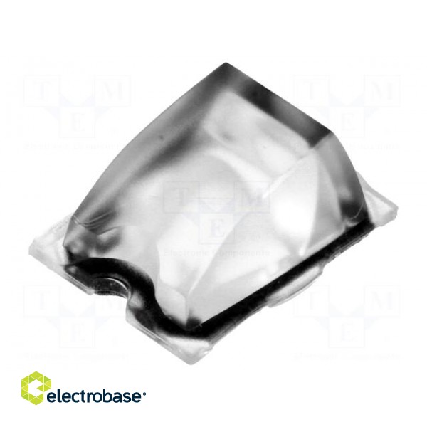 LED lens | rectangular | Mat: PMMA plexiglass | transparent