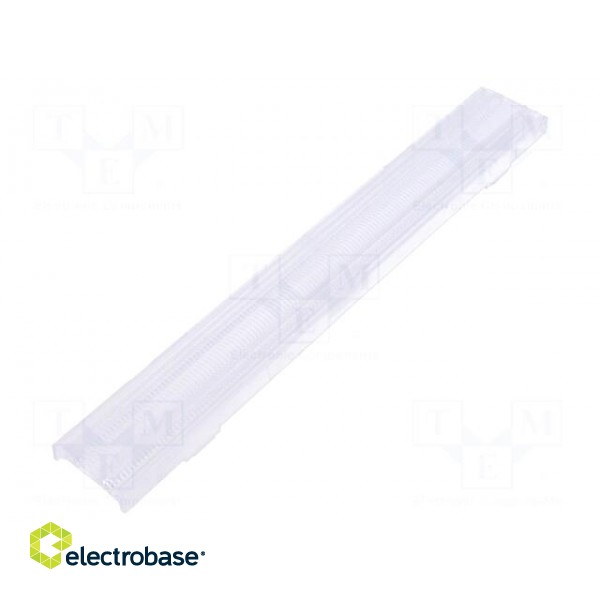 LED lens | rectangular | Mat: polycarbonate | transparent | H: 12mm фото 1