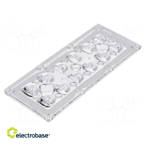 LED lens | rectangular | transparent | H: 7.92mm | Application: LH351Z