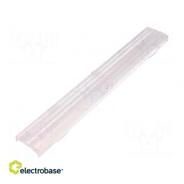 LED lens | rectangular | transparent | H: 9.5mm | Application: LM561B