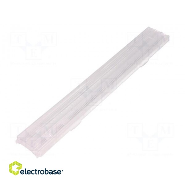 LED lens | rectangular | transparent | H: 12mm | Outside dim: 40x280mm