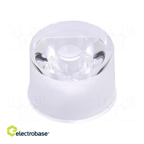 LED lens | round | colourless | 60° | V: with holder фото 1