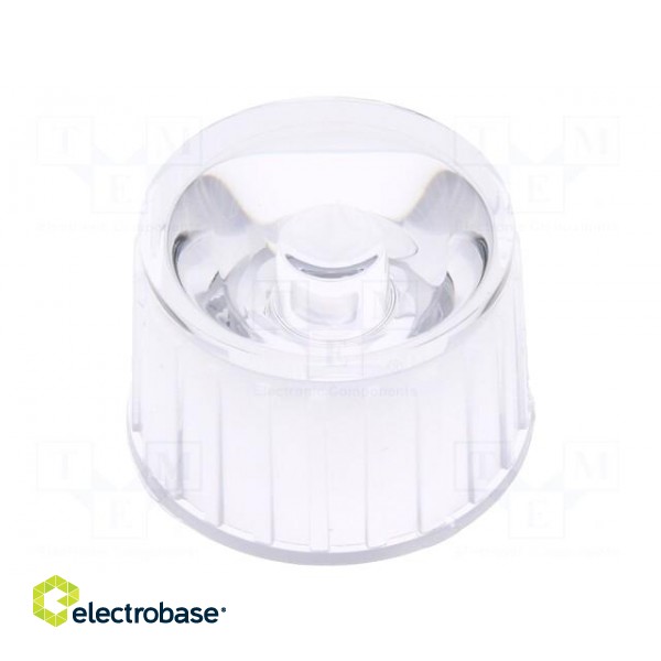 LED lens | round | colourless | 90° | with holder image 1
