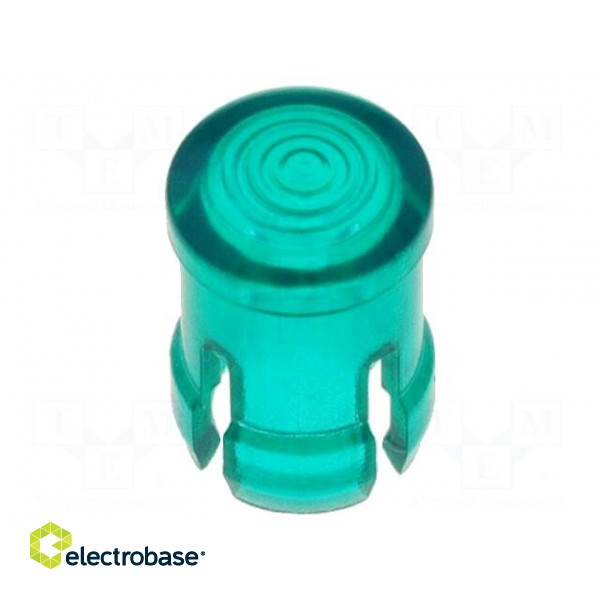 LED lens | round | green | lowprofile | 3mm
