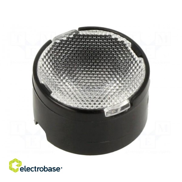 LED lens | round | plexiglass PMMA | 24÷32° | Mounting: adhesive tape