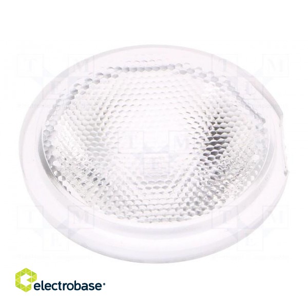 LED lens | round | plexiglass PMMA | transparent | 22÷28° | H: 16.4mm фото 1