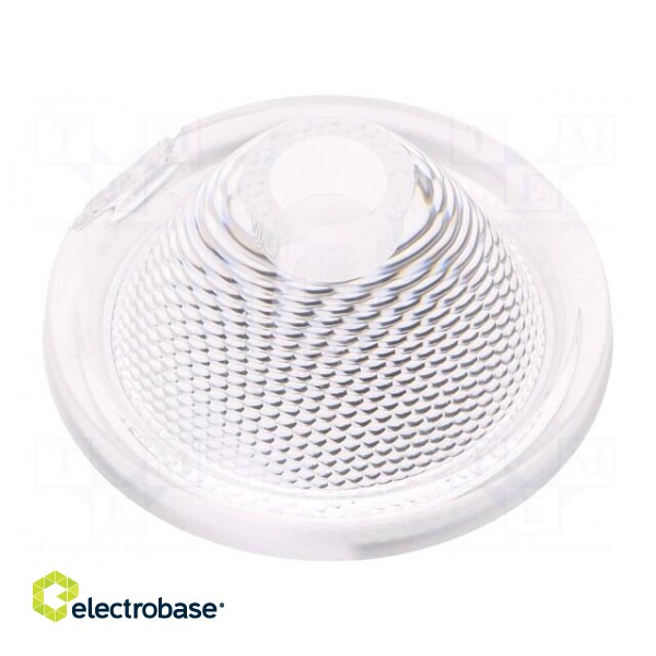 LED lens | round | plexiglass PMMA | transparent | 22÷28° | H: 16.4mm paveikslėlis 2