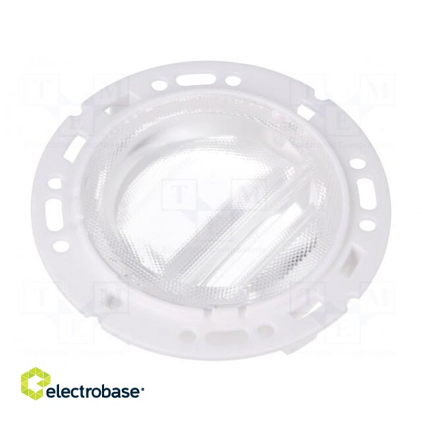 LED lens | round | Mat: PMMA plexiglass | transparent | Colour: white image 1