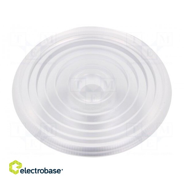 LED lens | round | plexiglass PMMA | transparent | H: 23.6mm | Ø: 69.8mm image 1