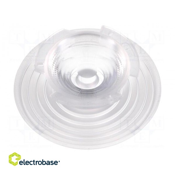 LED lens | round | Mat: PMMA plexiglass | transparent | H: 23.6mm paveikslėlis 2