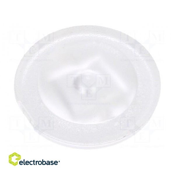 LED lens | round | plexiglass PMMA | transparent | Mounting: glue paveikslėlis 1