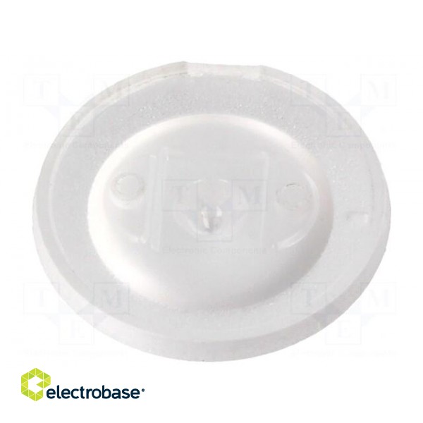 LED lens | round | plexiglass PMMA | transparent | Mounting: glue paveikslėlis 2