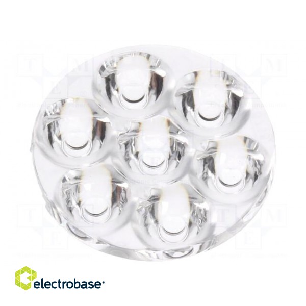 LED lens | round | Mat: PMMA plexiglass | transparent | 11÷19° | Ø: 40mm фото 1