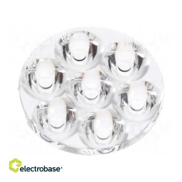 LED lens | round | plexiglass PMMA | transparent | 11÷19° | H: 10.7mm image 1