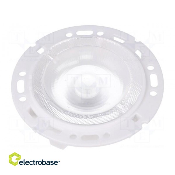 LED lens | round | Mat: PMMA plexiglass | transparent | Colour: white фото 1