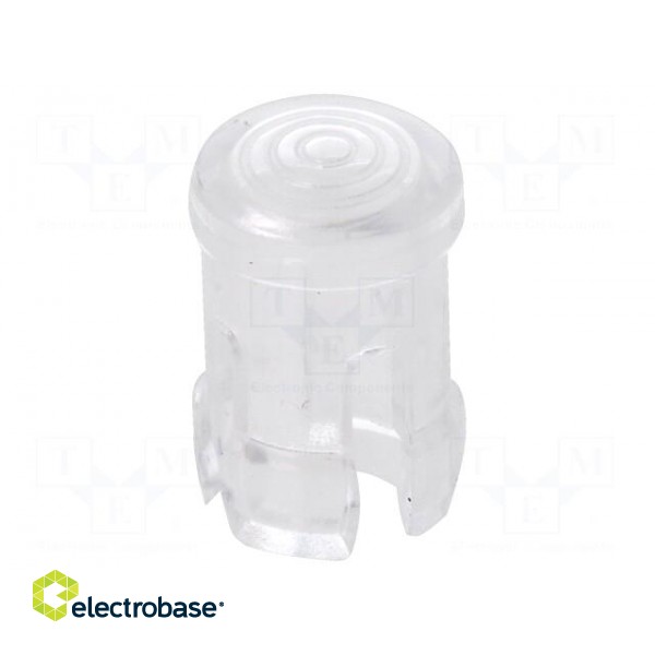 LED lens | round | Mat: polycarbonate | transparent | 3mm | UL94V-2