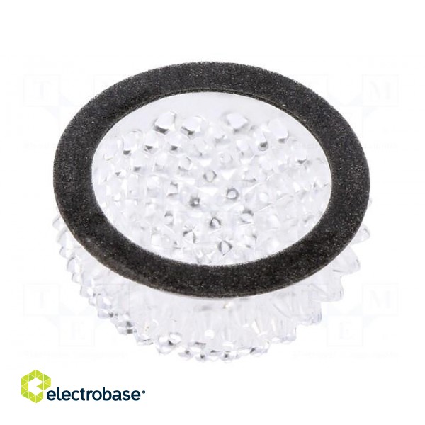 LED lens | round | Mat: polycarbonate | transparent | H: 14.6mm | Ø: 24mm paveikslėlis 2