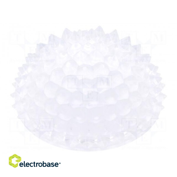 LED lens | round | polycarbonate | transparent | Mounting: socket paveikslėlis 1