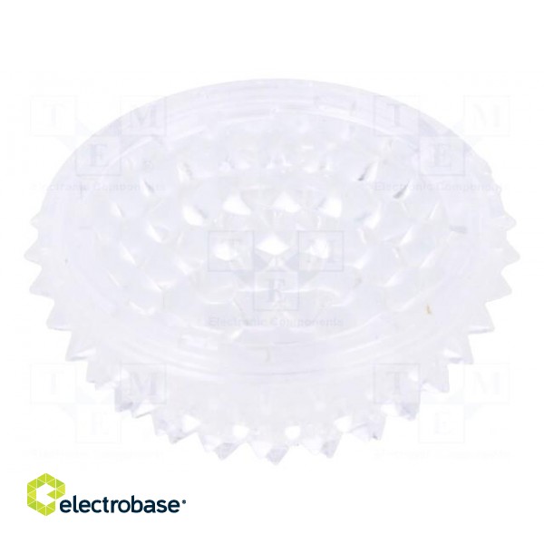 LED lens | round | polycarbonate | transparent | Mounting: socket фото 2