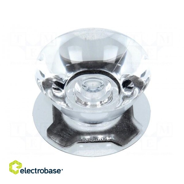 LED lens | round | transparent | 6÷12° | Mounting: adhesive tape