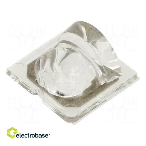 LED lens | square | plexiglass PMMA | Mounting: adhesive tape