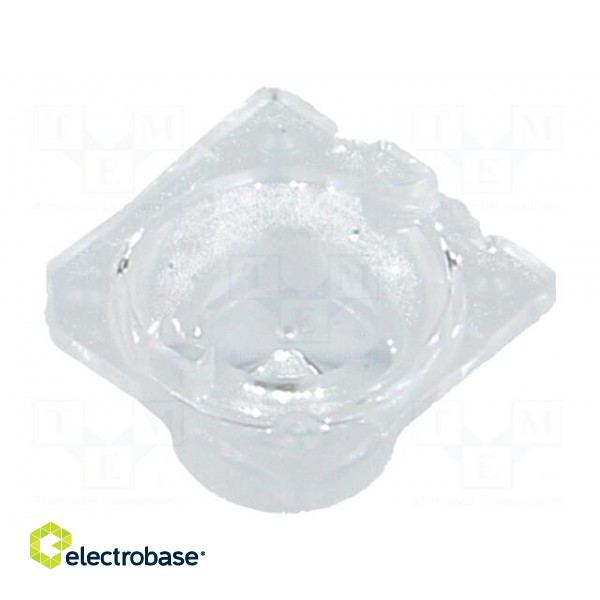 LED lens | square | plexiglass PMMA | transparent | 152÷174° | H: 5.7mm paveikslėlis 2