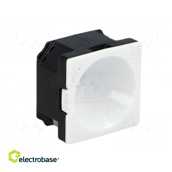 LED lens | square | transparent | 71° | Colour: black | H: 13.1mm image 2