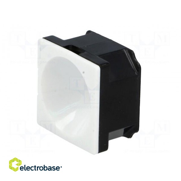 LED lens | square | transparent | 71° | Colour: black | H: 13.1mm image 4