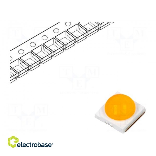 Power LED | amber (PC amber) | 130° | 1000mA | λd: 587.8÷590.4nm | 3535