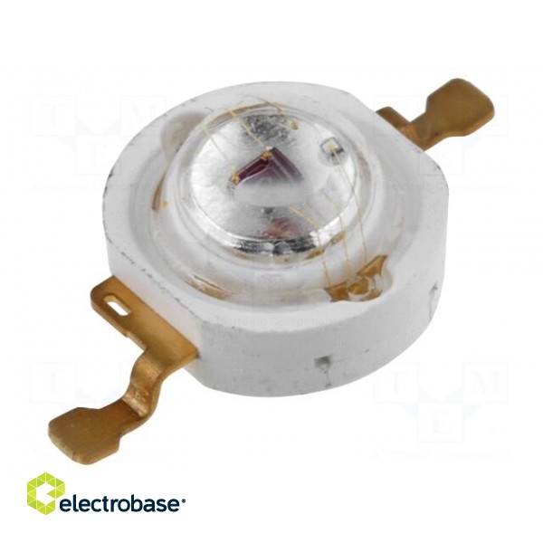 Power LED | red | 120° | 350mA | 620-630nm | P: 1W | 17.9÷26lm | 2÷3V