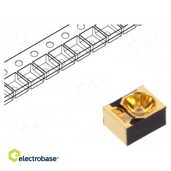 IR transmitter | 950nm | transparent | 55mW | 10° | SMD | 70mA | 1.6÷2.4V