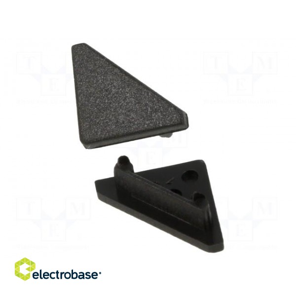 Cap for LED profiles | black | 20pcs | ABS | CABI12 image 2