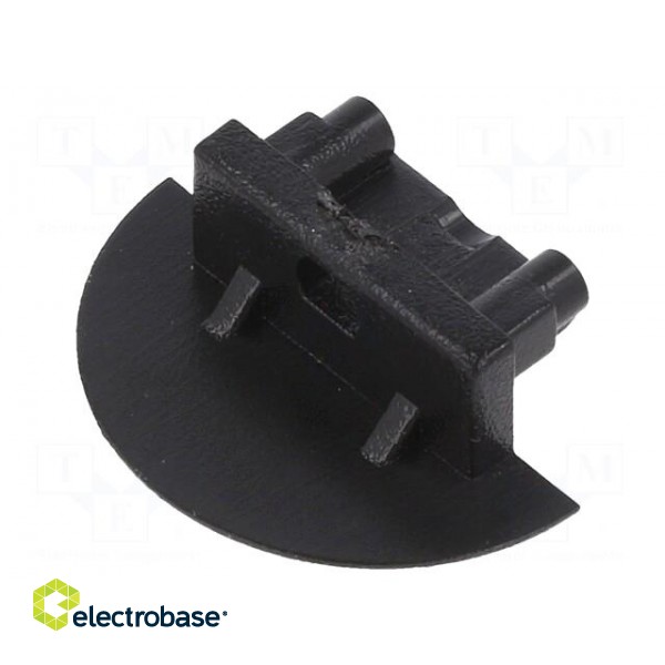 Cap for LED profiles | black | 20pcs | ABS | GEN2,rounded | BEGTIN12 фото 2