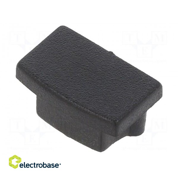 Cap for LED profiles | black | 20pcs | ABS | rounded | BEGTON12 image 1