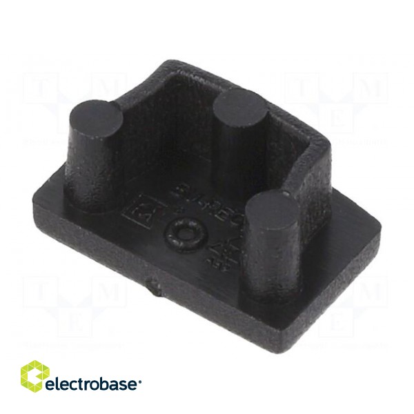 Cap for LED profiles | black | 20pcs | ABS | rounded | BEGTON12 image 2