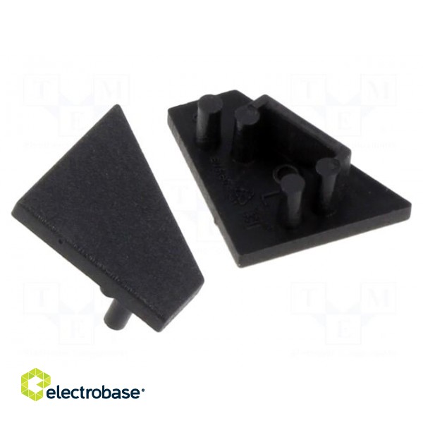 Cap for LED profiles | black | 20pcs | CORNER10