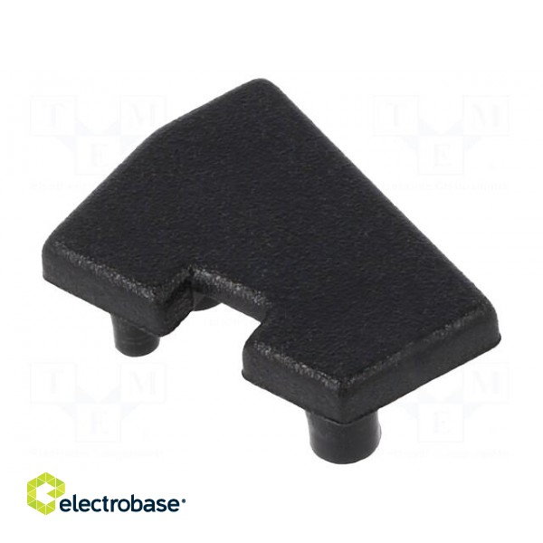 Cap for LED profiles | black | ABS | Application: EDGE10 | Pcs: 2 image 1