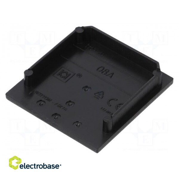 Cap for LED profiles | black | ABS | Application: VARIO30-08 | V: A image 2