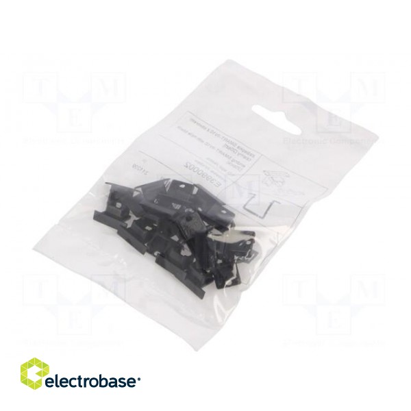 Cap for LED profiles | black | 20pcs | ABS | with hole | SMART-IN10 фото 1
