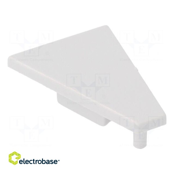 Cap for LED profiles | grey | ABS | Application: CORNER10 | V: GEN2 image 2