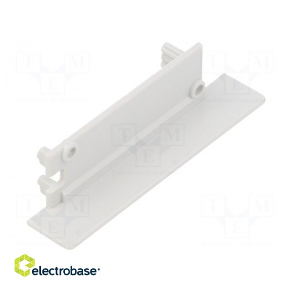 Cap for LED profiles | grey | 2pcs | ABS | FLAT8 paveikslėlis 1