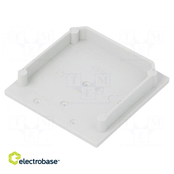 Cap for LED profiles | grey | ABS | Application: VARIO30-08 | V: C image 2