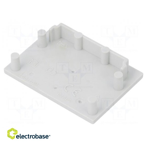 Cap for LED profiles | grey | ABS | Application: VARIO30-05 | Pcs: 2 image 2