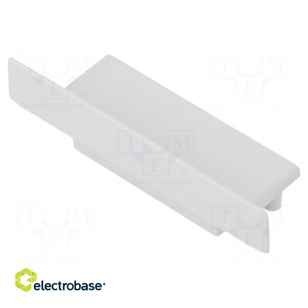 Cap for LED profiles | grey | ABS | Application: VARIO30-06 | Pcs: 2 image 1