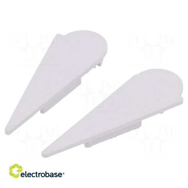Cap for LED profiles | grey | ABS | Application: WALLE12 | Pcs: 2 image 1
