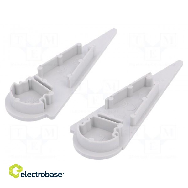 Cap for LED profiles | grey | ABS | Application: WALLE12 | Pcs: 2 фото 2