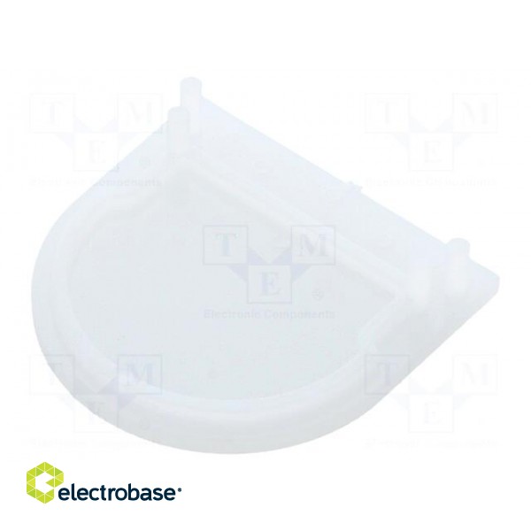 Cap for LED profiles | milky | 20pcs | plexiglass PMMA | rounded image 2
